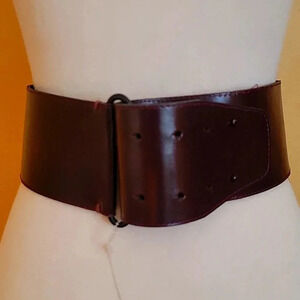 Club Monaco Burgundy Leather Belt